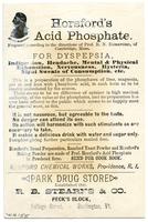 Horsfords Acid Phosphate for Mental & Physical Exhaustion, Dyspepsia, &c.