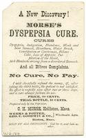 Buy it, Try it, and be Happy! Morse's Dyspepsia Cure, Holliston, Mass.