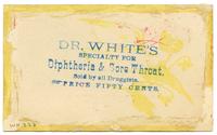 Dr. White's Speciality for Diphtheria & Sore Throat