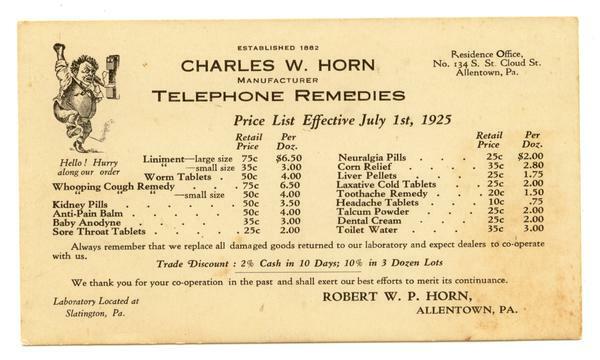 Established 1882 Charles W. Horn