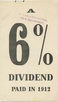 A 6% Dividend Paid in 1912