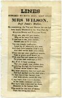 13. Lines supposed to have been written by Mrs. Wilson, Daft Jamie's mother, on ascertaining the way and manner her son had been basely murdered in the West Port, by William Burke and William Hare