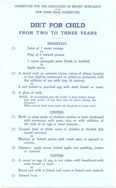 Diet for Child from 2 to 3 Years