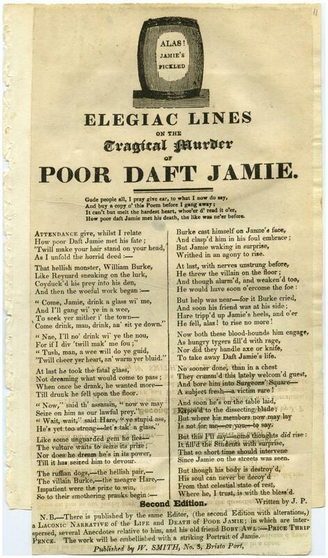 11. Elegiac lines on the tragical murder of poor Daft Jamie
